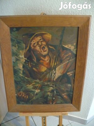 Háborgó tengeren hajós kapitány festmény