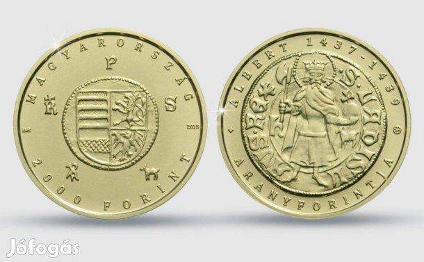 Habsburg Albert aranyforintja színesfém emlékérme