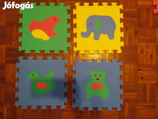 Habszivacs puzzle állatos 4 db, 32 x 32 cm