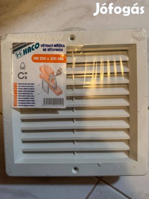 Haco szellőzőrács hálóval (VM 200×200, fehér)