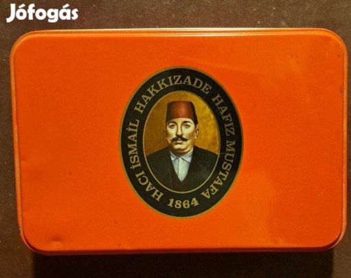 Hafiz Mustafa 1864 Haci Ismail Hakki-zade retro fémdoboz, Isztambul