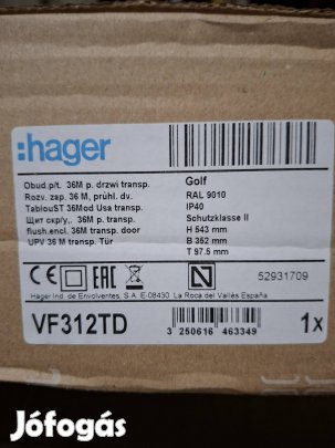 Hager elosztószekrény 3x12 modul