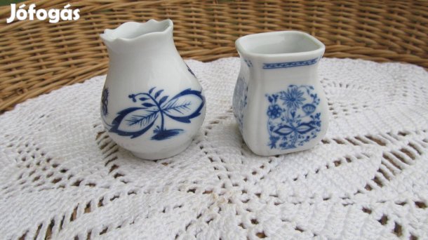 Hagymamintás porcelán fogvájótartó pár