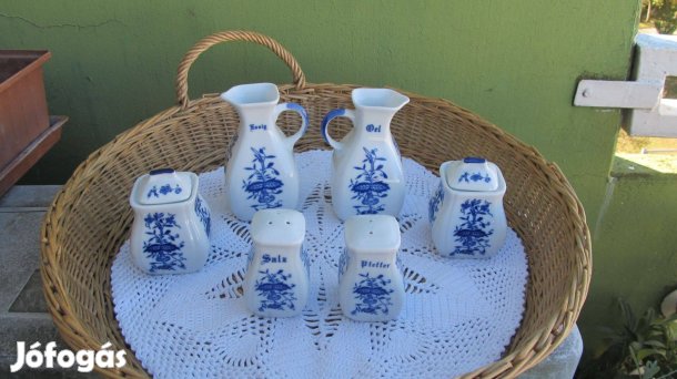 Hagymamintás porcelán fűszertartó készlet