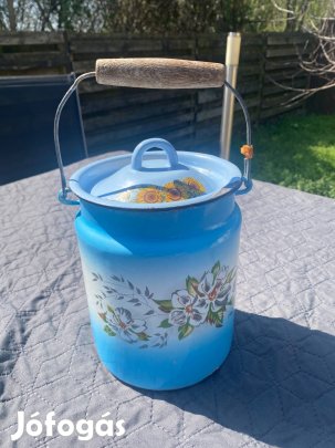 Hagyományos zománcozott zsírtartó