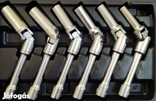 Haina csuklós gyertyakulcs készlet, 6 méretben, HA-2674