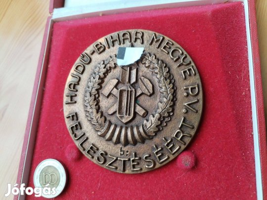 Hajdú-Bihar Megyei Polgári Védelem kitüntető plakettje ritka db
