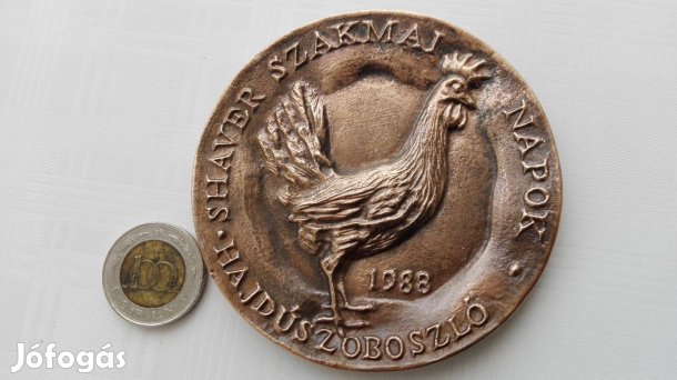 Hajduszoboszló Shaver Szakmai napok 1988-as ritka bronz érem