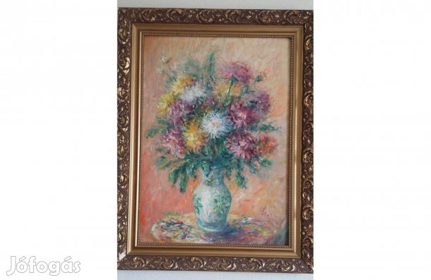 Hajnal Endre gyönyörű festménye: Virágcsendélet