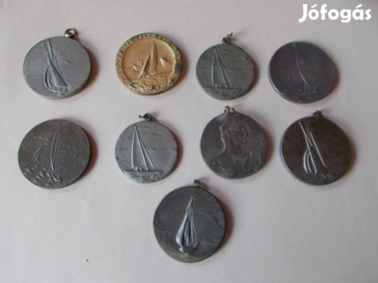 Hajózási érmék, 9db