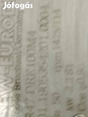 Hajtóműves villanymotor 2.2 kw 114 kimenő fordulat 