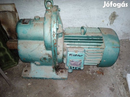 Hajtóműves villanymotor ipari. Hajtómű fordulat 106, 160 000