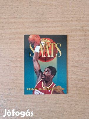 Hakeem Olajuwon Skybox 1995-96 Sky Swats #333 kosaras kártya