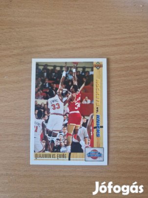 Hakeem Olajuwon vs Patrick Ewing Upper Deck 1991-92 #33 kosaras kártya