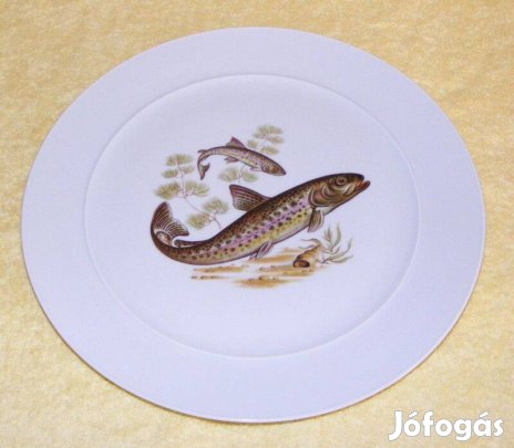 Hal, halas porcelán tányér 4 db