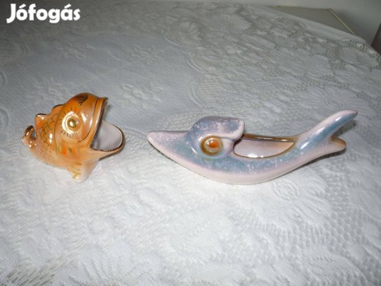 Hal alakú dísztárgy, iparművészeti kerámia