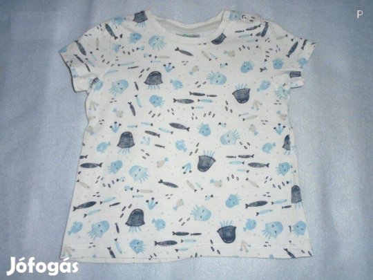 Hal és medúza mintás póló 12-18 hó (méret 86)