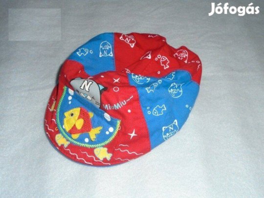 Hal mintás baseball sapka 6-12 hó (méret 74 / 80) kék piros