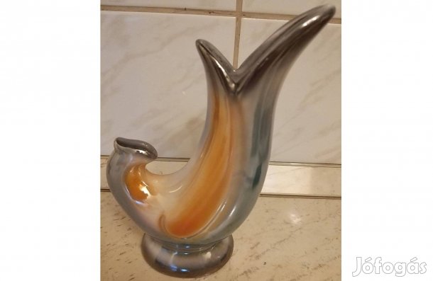 Halacska iparművész kerámia váza a '70-es évekből