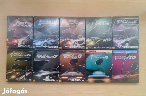 Halálos Iramban Blu Ray Steelbook Gyűjtemény