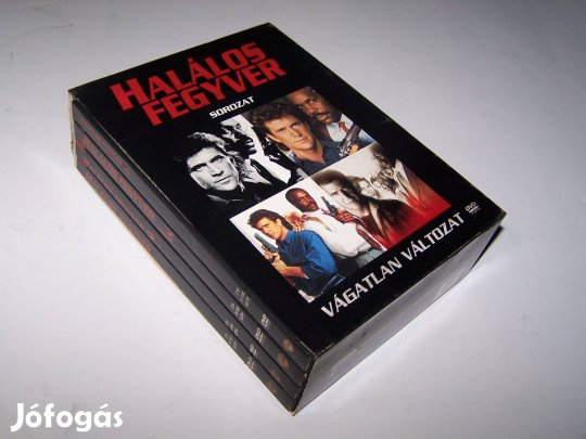 Halálos fegyver 1-4 (pattintótokos, feliratos verzió DVD-n, díszdoboz)