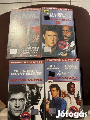 Halálos fegyver 1-4 vhs pakk akció.  