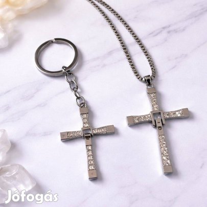 Halálos iramban Dominic Toretto kereszt nyaklánc + kulcstartó szett