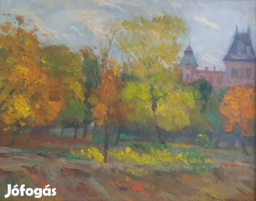 Halasi Horváth István: Ősz a kastély parkban