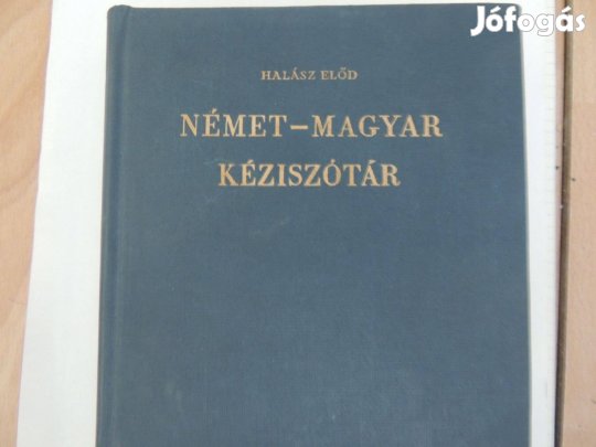 Halász Elöd Német-Magyar Kéziszótár 1971