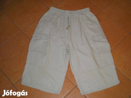 Halásznadrág rövid nadrág női drapp színben M-es L-es M L