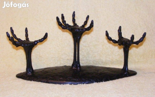 Halloween fém mécsestartó, ékszertartó, kínáló