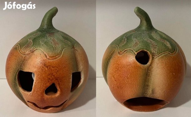 Halloween töklámpás kerámia mécses mécsestartó díszvilágítás dekoráció