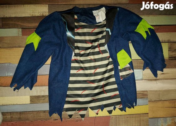 Halloweenre Frankenstein jelmez felső, zombi jelmez felső