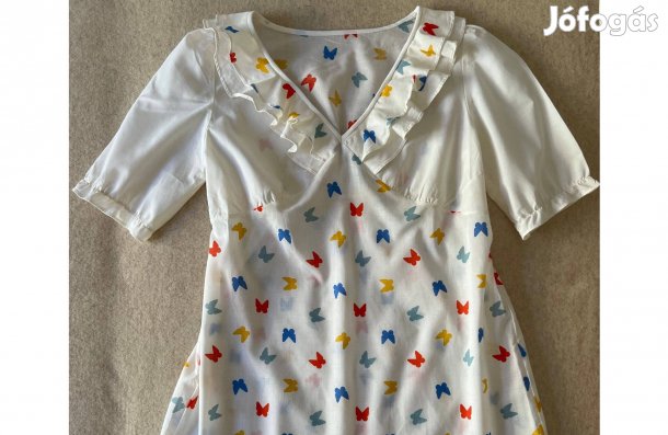 Hálóing, pillangós, fehér, színes, S-M