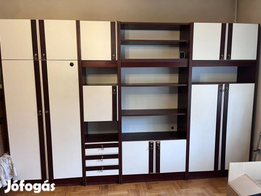 Hálószobai szekrénysor, könyvespolc résszel eladó