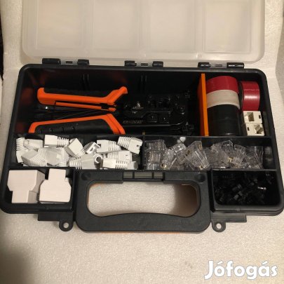 Hálózati UTP RJ45 LAN készlet Krimpelő fogó + kiegészítők