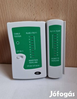 Hálózati UTP kábel teszter RJ45, RJ11 és RJ12
