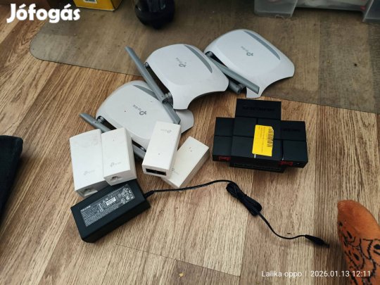 Hálozati csomag egyben eladó. routerek ,tápok .switchek, trafok és k