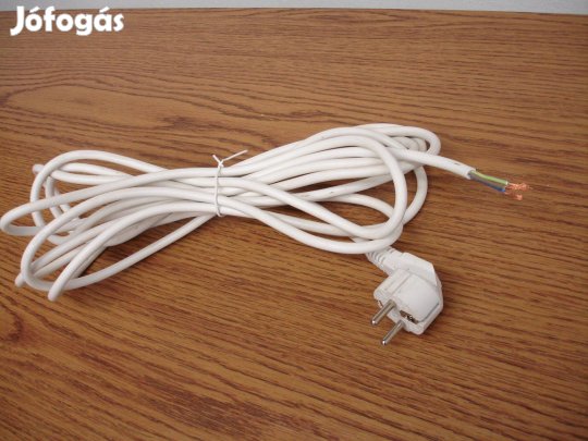 Hálózati kábel 4,6m H05VV-F 3G1mm2 földelt dugvilla réz vezeték tápkáb