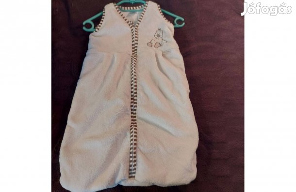 Hálózsák, drapp, elől cipzáras, könnyű plüss anyagból, 74-es