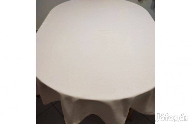 Halvány rózsaszín pamut ovális asztalterítő eladó 220 cm