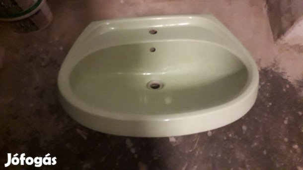 Halvány zöld mosdó kagyló (Kb. 62X51 Cm)