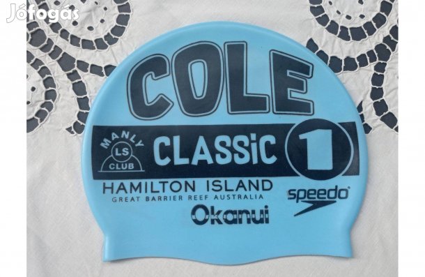 Halványkék Speedo úszósapka Cole Classic 1 Hamilton Island felirattal