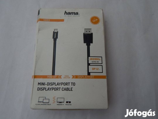 Hama Mini Displayport to Displayport Kábel Átalakító 1,5 Méter