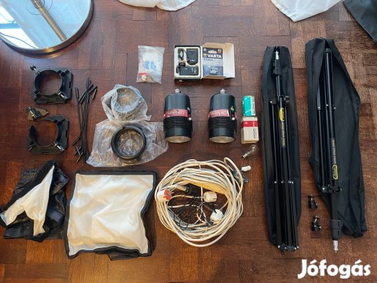 Hama SF30 E studióvaku szett állvány vaku rádiós kioldó