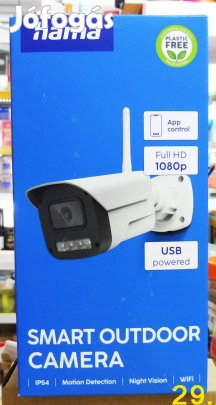 Hama (176653) Okos WIFI Kamera 1080P, Éjjellátó, Kültéri, IP54, Fehér