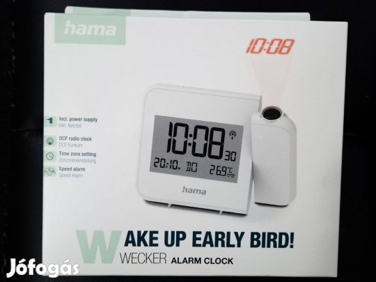 Hama (222206) Hvar Projektoros ébresztőóra, fehér