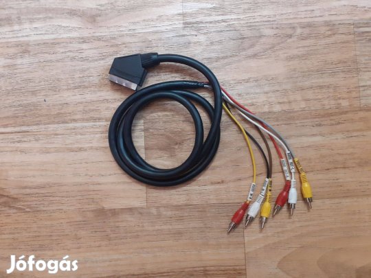 Hama összekötőkábel Scart, 1,5 m kábel, 6 RCA csatlakozó dugó