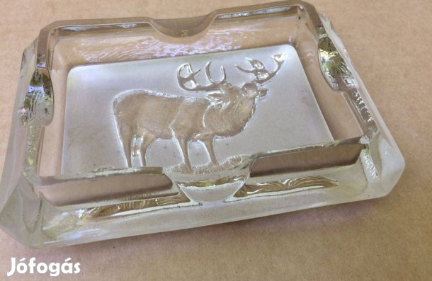 Hamutál hamuzó üveg szarvasos eladó