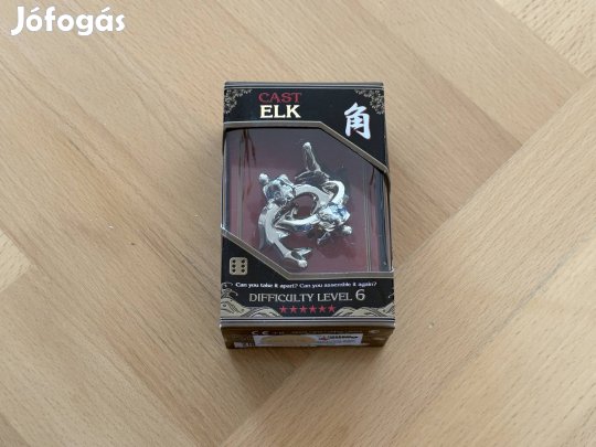 Hanayama Cast Elk level 6 fém ördöglakat fejlesztő játék új bontatlan